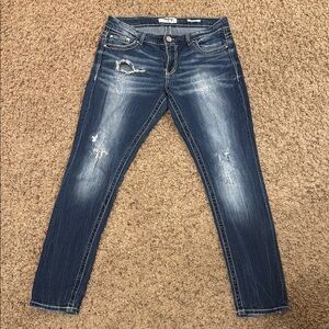 Daytrip Blue Skinny Jeans Vintage Distressed